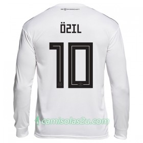 Camisolas de Futebol Alemanha Ozil 10 Equipamento Principal Copa do Mundo 2018 Manga Comprida